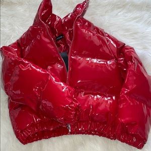 RED PUFFER JACKET